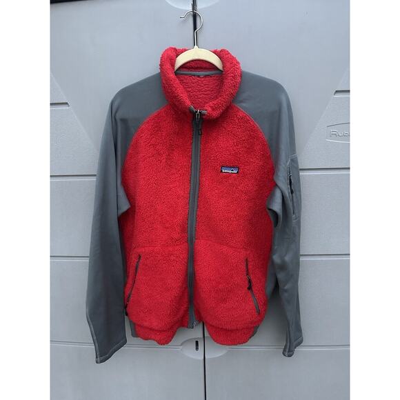 Patagonia Jacket Mens Large XL Red Zip Up Gorpcore Camping Hiking Sherp - Picture 1 of 13